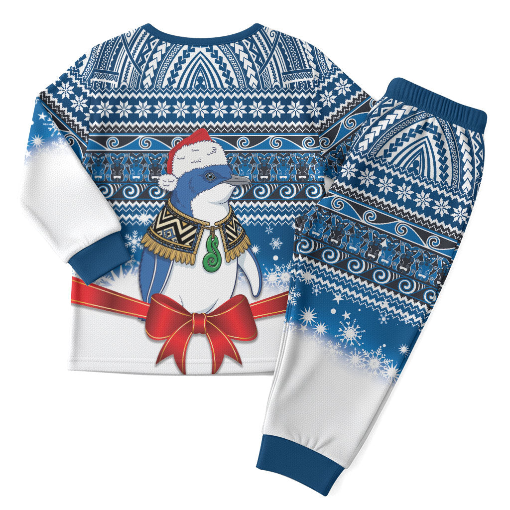 New Zealand Fairy Penguin Korora Christmas Pajama Set Maori Inspired Knitted Patterns