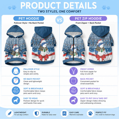 New Zealand Fairy Penguin Korora Christmas Pet Hoodie Maori Inspired Knitted Patterns
