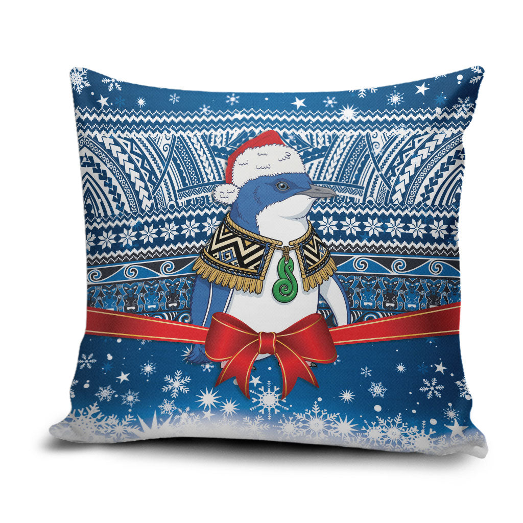 New Zealand Fairy Penguin Korora Christmas Pillow Cover Maori Inspired Knitted Patterns