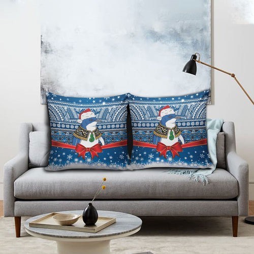 New Zealand Fairy Penguin Korora Christmas Pillow Cover Maori Inspired Knitted Patterns