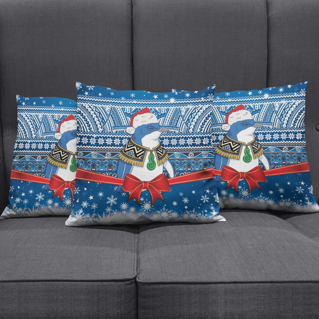 New Zealand Fairy Penguin Korora Christmas Pillow Cover Maori Inspired Knitted Patterns