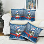 New Zealand Fairy Penguin Korora Christmas Pillow Cover Maori Inspired Knitted Patterns