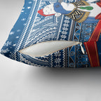 New Zealand Fairy Penguin Korora Christmas Pillow Cover Maori Inspired Knitted Patterns