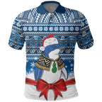 New Zealand Fairy Penguin Korora Christmas Polo Shirt Maori Inspired Knitted Patterns