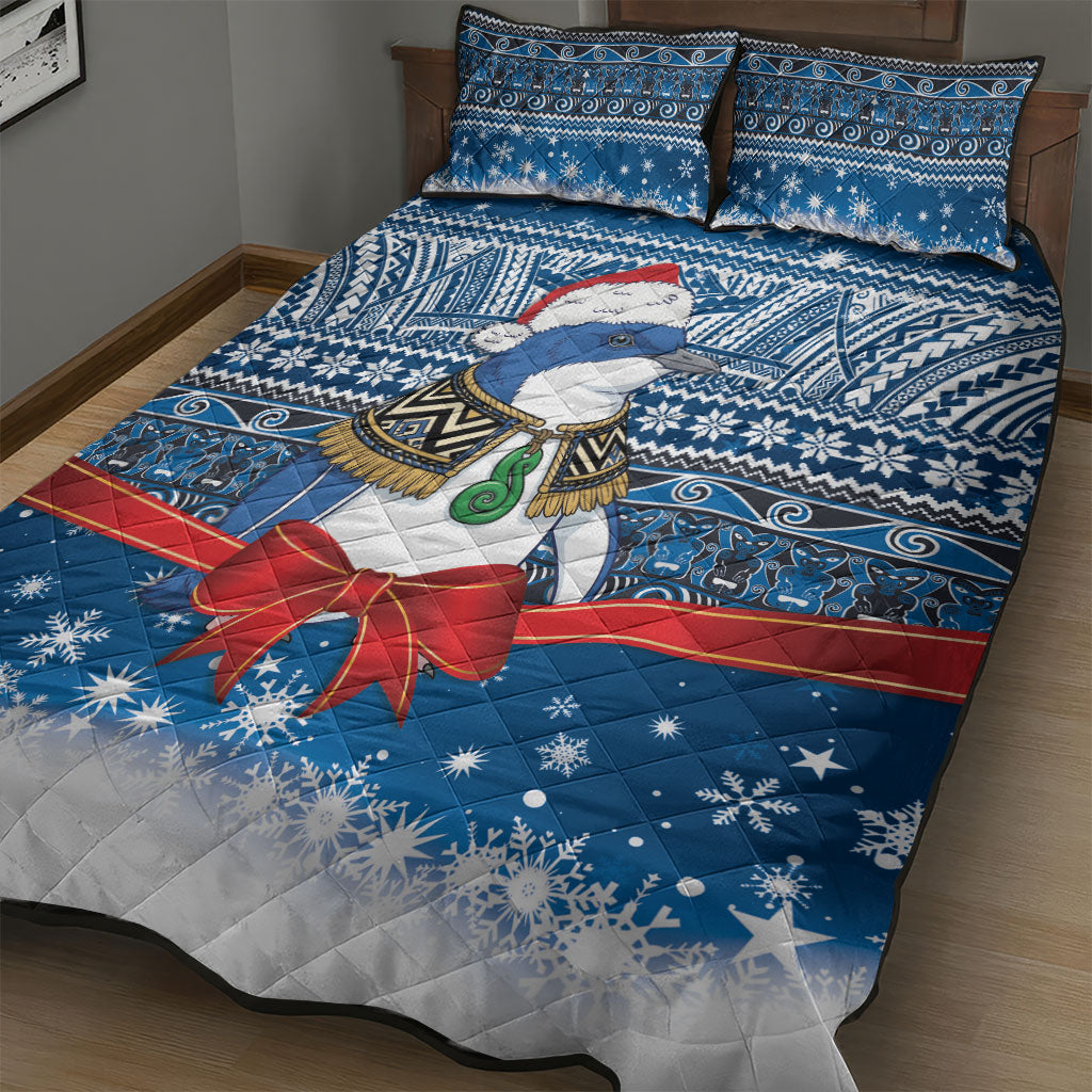 New Zealand Fairy Penguin Korora Christmas Quilt Bed Set Maori Inspired Knitted Patterns