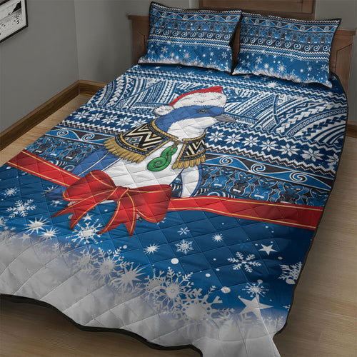 New Zealand Fairy Penguin Korora Christmas Quilt Bed Set Maori Inspired Knitted Patterns