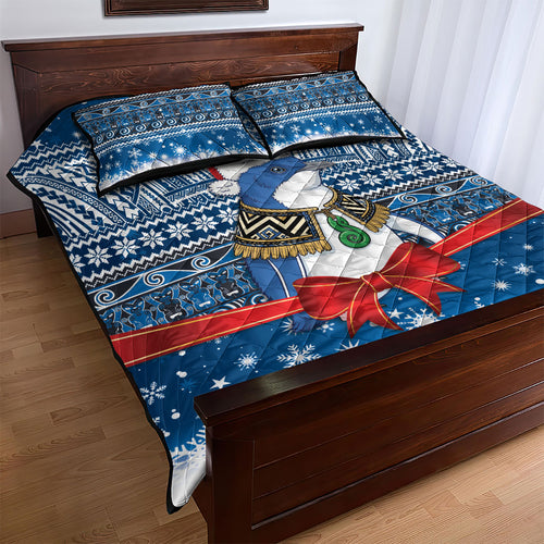 New Zealand Fairy Penguin Korora Christmas Quilt Bed Set Maori Inspired Knitted Patterns