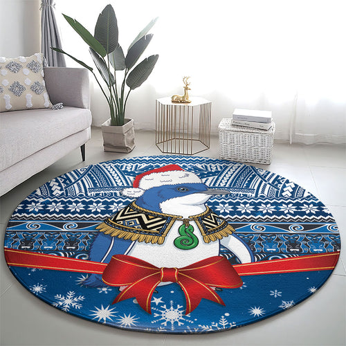 New Zealand Fairy Penguin Korora Christmas Round Carpet Maori Inspired Knitted Patterns