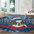 New Zealand Fairy Penguin Korora Christmas Round Carpet Maori Inspired Knitted Patterns