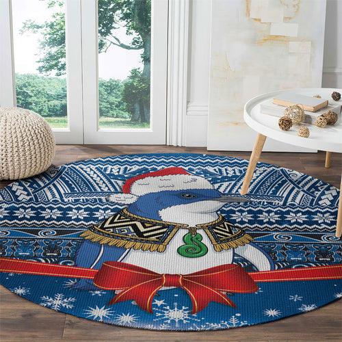 New Zealand Fairy Penguin Korora Christmas Round Carpet Maori Inspired Knitted Patterns