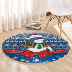 New Zealand Fairy Penguin Korora Christmas Round Carpet Maori Inspired Knitted Patterns