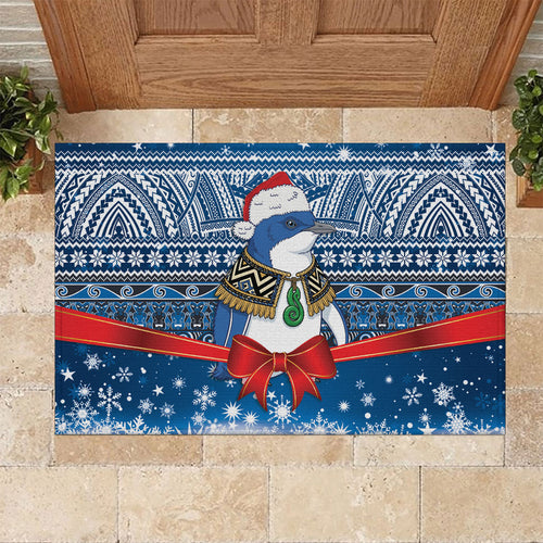 New Zealand Fairy Penguin Korora Christmas Rubber Doormat Maori Inspired Knitted Patterns