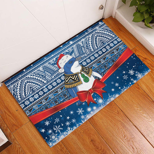 New Zealand Fairy Penguin Korora Christmas Rubber Doormat Maori Inspired Knitted Patterns