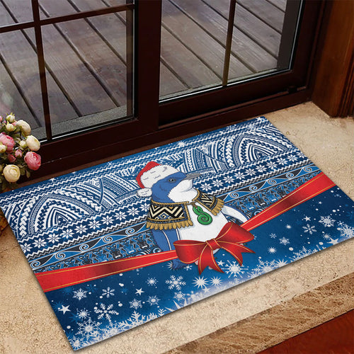 New Zealand Fairy Penguin Korora Christmas Rubber Doormat Maori Inspired Knitted Patterns