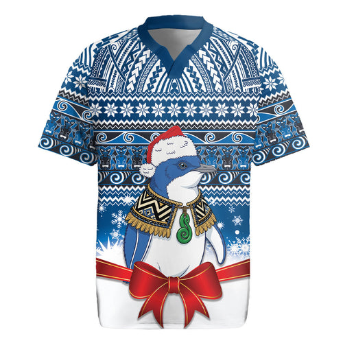 New Zealand Fairy Penguin Korora Christmas Rugby Jersey Maori Inspired Knitted Patterns