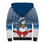 New Zealand Fairy Penguin Korora Christmas Sherpa Hoodie Maori Inspired Knitted Patterns