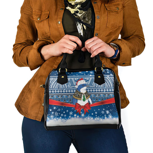 New Zealand Fairy Penguin Korora Christmas Shoulder Handbag Maori Inspired Knitted Patterns