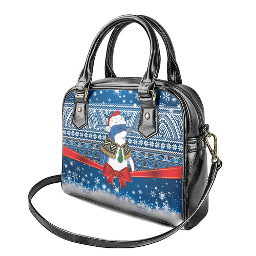 New Zealand Fairy Penguin Korora Christmas Shoulder Handbag Maori Inspired Knitted Patterns