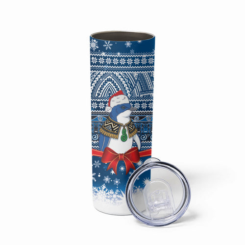 New Zealand Fairy Penguin Korora Christmas Skinny Tumbler Maori Inspired Knitted Patterns