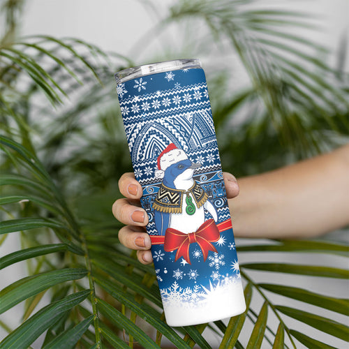 New Zealand Fairy Penguin Korora Christmas Skinny Tumbler Maori Inspired Knitted Patterns