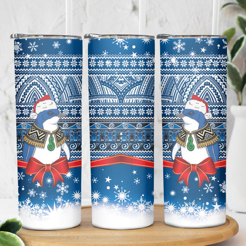 New Zealand Fairy Penguin Korora Christmas Skinny Tumbler Maori Inspired Knitted Patterns
