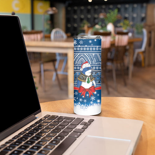 New Zealand Fairy Penguin Korora Christmas Skinny Tumbler Maori Inspired Knitted Patterns