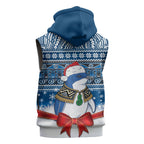 New Zealand Fairy Penguin Korora Christmas Sleeveless Hoodie Maori Inspired Knitted Patterns