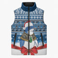 New Zealand Fairy Penguin Korora Christmas Sleeveless Puffer Jacket Maori Inspired Knitted Patterns