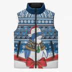 New Zealand Fairy Penguin Korora Christmas Sleeveless Puffer Jacket Maori Inspired Knitted Patterns