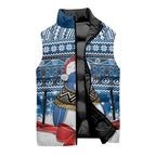 New Zealand Fairy Penguin Korora Christmas Sleeveless Puffer Jacket Maori Inspired Knitted Patterns