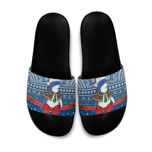 New Zealand Fairy Penguin Korora Christmas Slide Sandals Maori Inspired Knitted Patterns