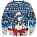 New Zealand Fairy Penguin Korora Christmas Sweatshirt Maori Inspired Knitted Patterns
