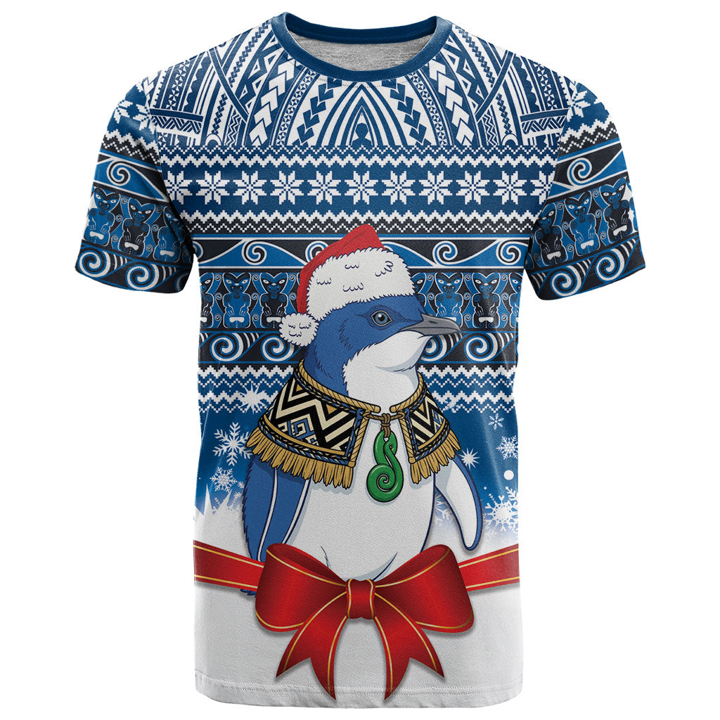 New Zealand Fairy Penguin Korora Christmas T Shirt Maori Inspired Knitted Patterns
