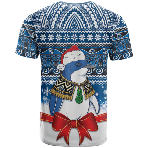 New Zealand Fairy Penguin Korora Christmas T Shirt Maori Inspired Knitted Patterns