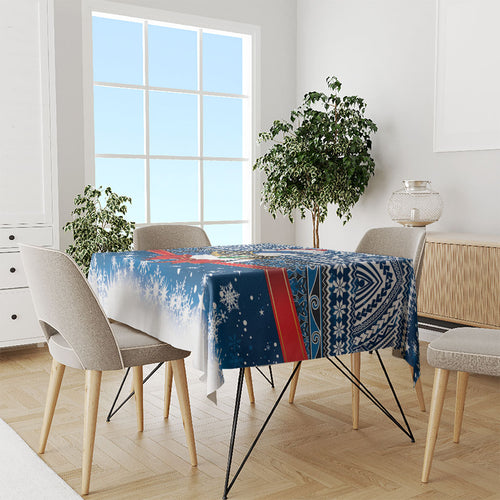 New Zealand Fairy Penguin Korora Christmas Tablecloth Maori Inspired Knitted Patterns