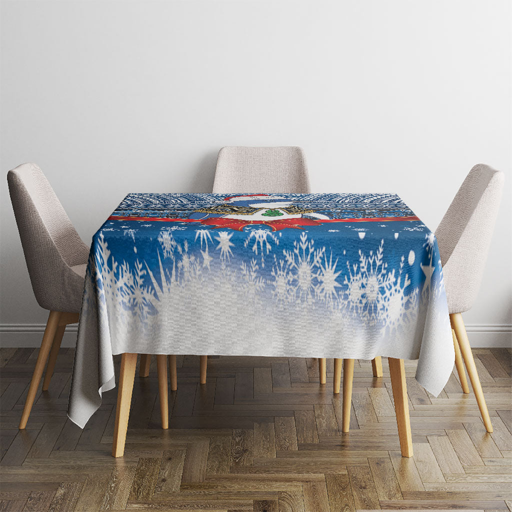 New Zealand Fairy Penguin Korora Christmas Tablecloth Maori Inspired Knitted Patterns