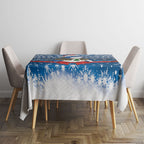 New Zealand Fairy Penguin Korora Christmas Tablecloth Maori Inspired Knitted Patterns