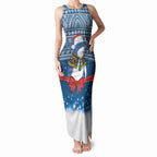 New Zealand Fairy Penguin Korora Christmas Tank Maxi Dress Maori Inspired Knitted Patterns