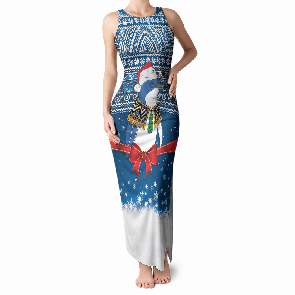 New Zealand Fairy Penguin Korora Christmas Tank Maxi Dress Maori Inspired Knitted Patterns