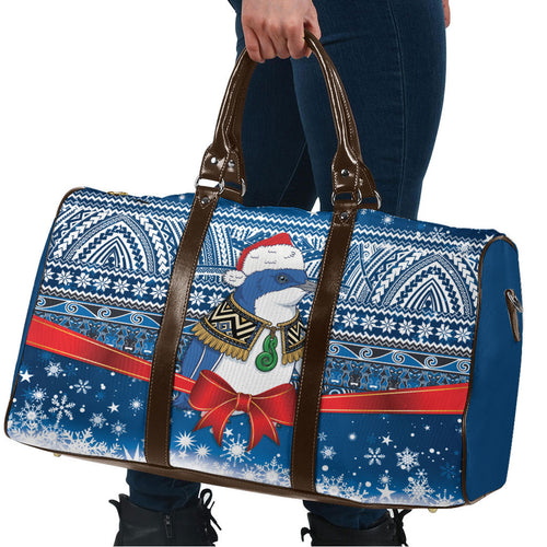 New Zealand Fairy Penguin Korora Christmas Travel Bag Maori Inspired Knitted Patterns