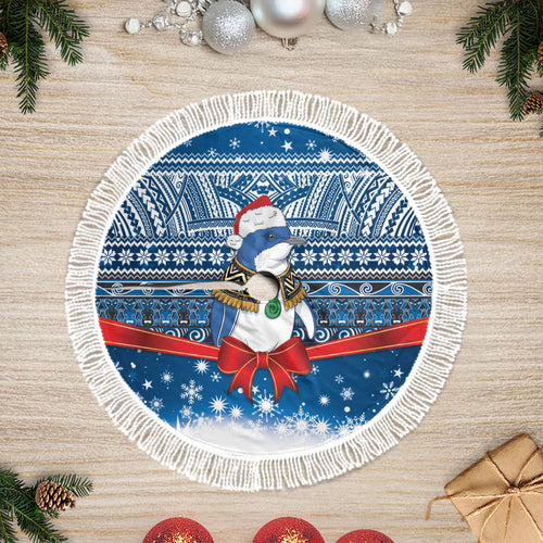 New Zealand Fairy Penguin Korora Christmas Tree Skirt Maori Inspired Knitted Patterns