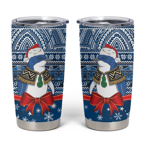 New Zealand Fairy Penguin Korora Christmas Tumbler Cup Maori Inspired Knitted Patterns
