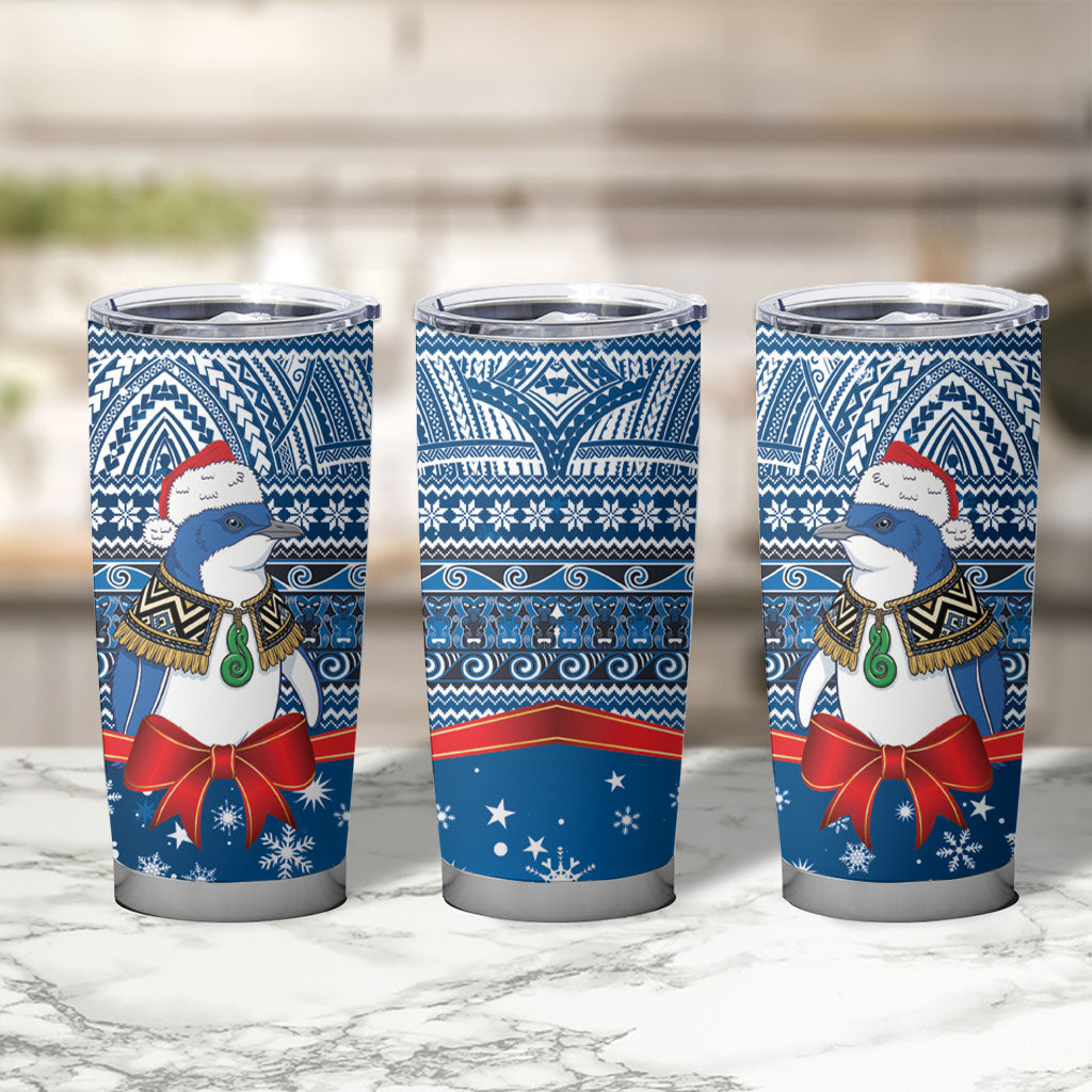 New Zealand Fairy Penguin Korora Christmas Tumbler Cup Maori Inspired Knitted Patterns