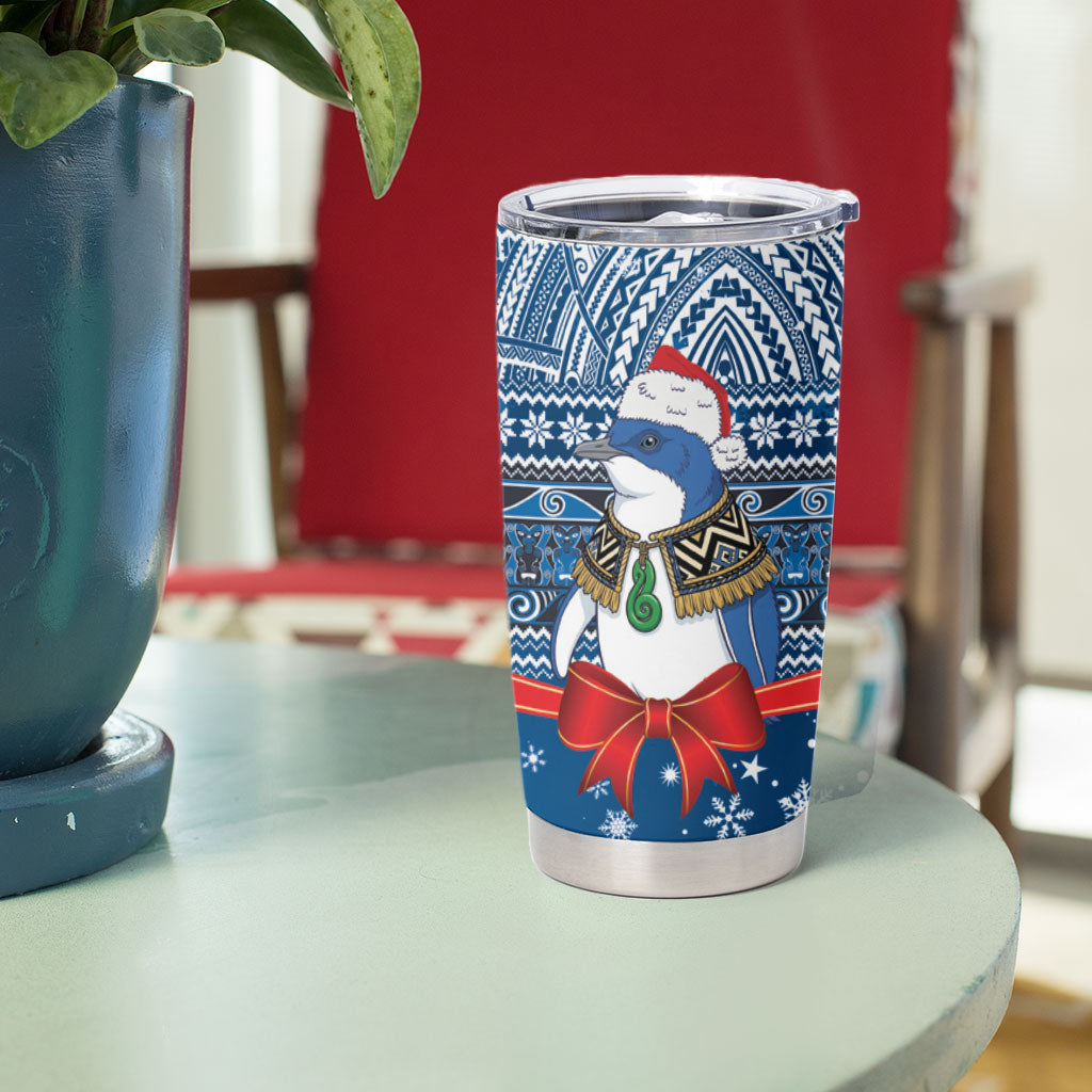 New Zealand Fairy Penguin Korora Christmas Tumbler Cup Maori Inspired Knitted Patterns