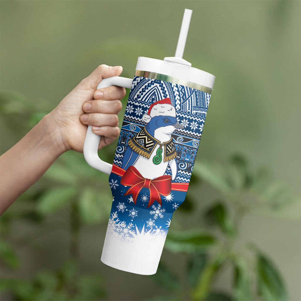 New Zealand Fairy Penguin Korora Christmas Tumbler With Handle Maori Inspired Knitted Patterns