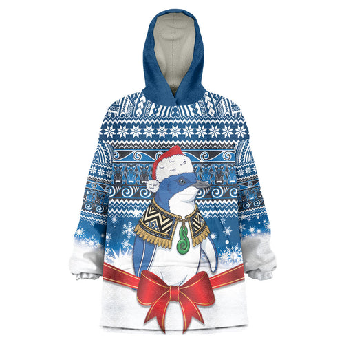 New Zealand Fairy Penguin Korora Christmas Wearable Blanket Hoodie Maori Inspired Knitted Patterns