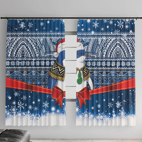 New Zealand Fairy Penguin Korora Christmas Window Curtain Maori Inspired Knitted Patterns