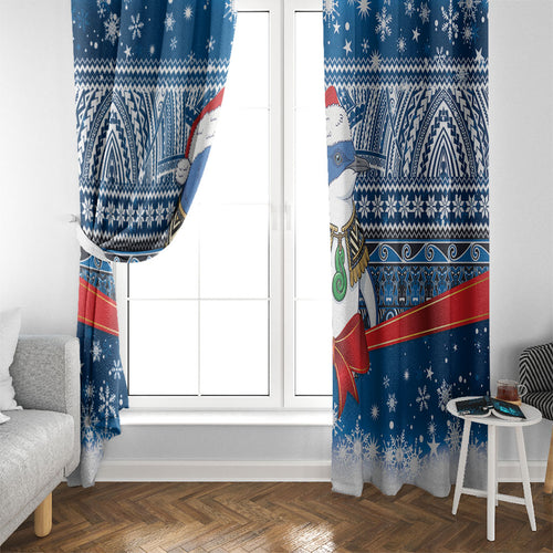 New Zealand Fairy Penguin Korora Christmas Window Curtain Maori Inspired Knitted Patterns