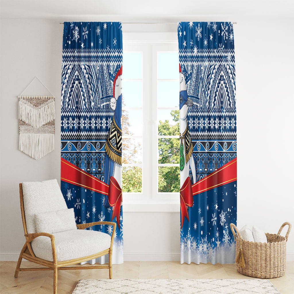 New Zealand Fairy Penguin Korora Christmas Window Curtain Maori Inspired Knitted Patterns
