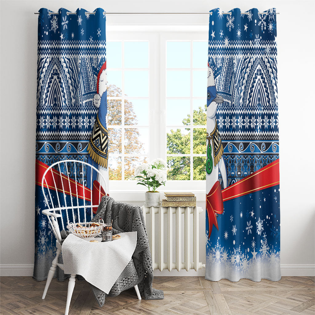 New Zealand Fairy Penguin Korora Christmas Window Curtain Maori Inspired Knitted Patterns